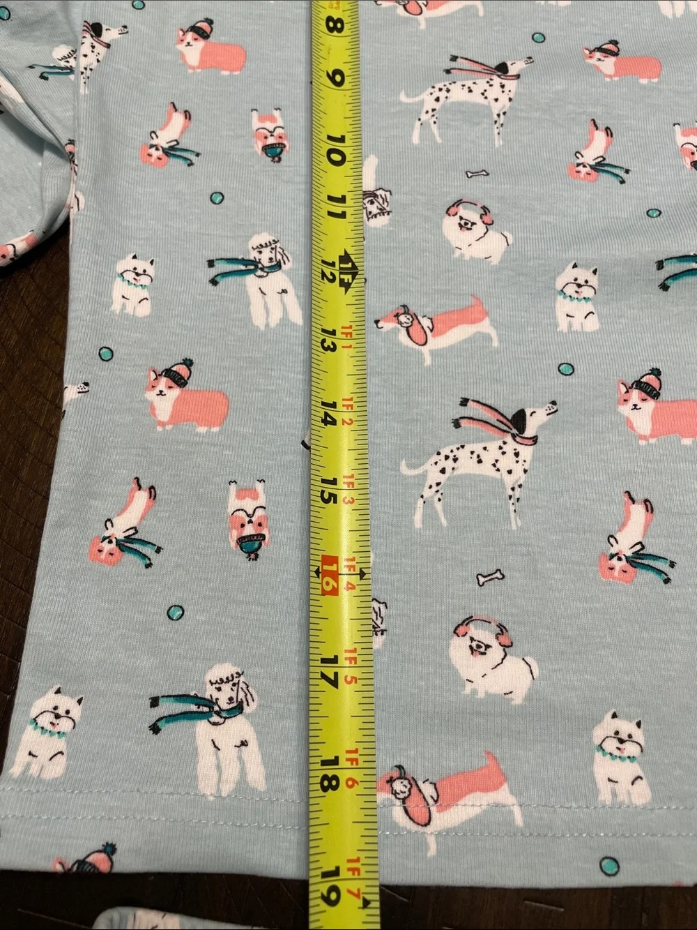 : Janie and Jack Girls Dog Print Pajama Set Size 10 Blue Cotton